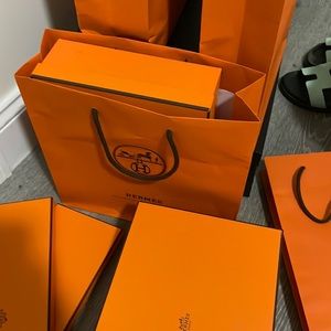 Hermes boxes with tags and all for sale